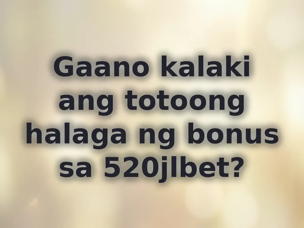 Kalkulasyon ng bonus